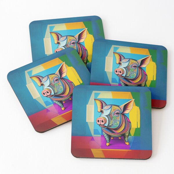 Item preview, Pig - modern art style designed and sold by Julia Rudens.