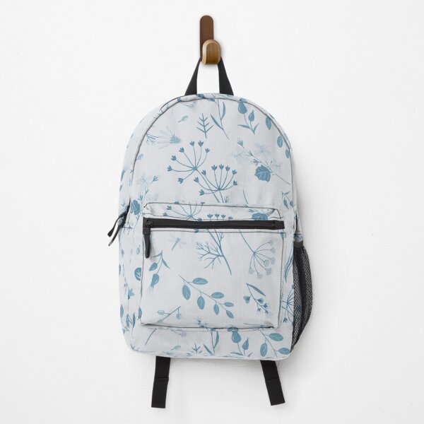 Item preview, Pastel Ocean Blue and White Colour Floral Pattern with Wildflowers designed and sold by fowons.