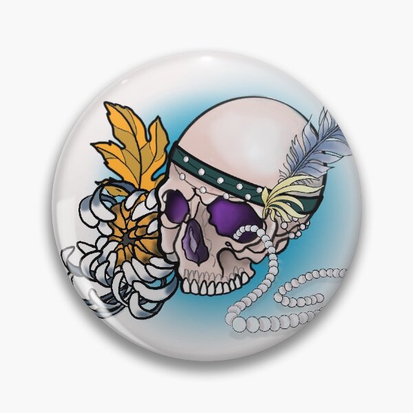 Item preview, Flapper Skull designed and sold by RavenInksmith.