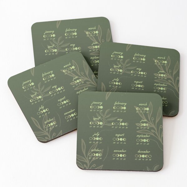 Item preview, LUNAR CALENDAR IN ENGLISH 2024 VEGETATION PLANTS WITH MOON PHASES designed and sold by NKalopsia.