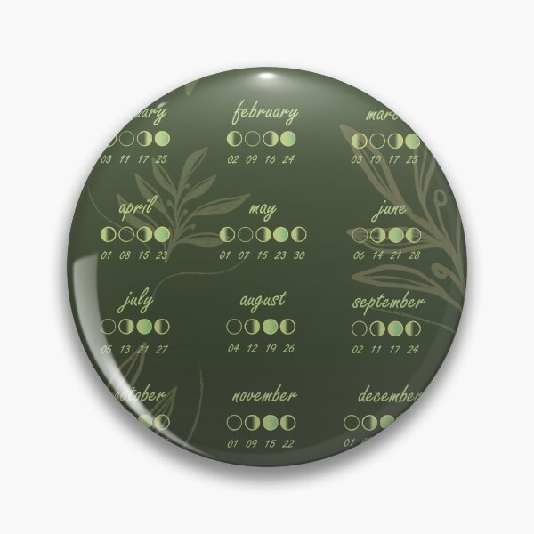 Item preview, LUNAR CALENDAR IN ENGLISH 2024 VEGETATION PLANTS WITH MOON PHASES designed and sold by NKalopsia.