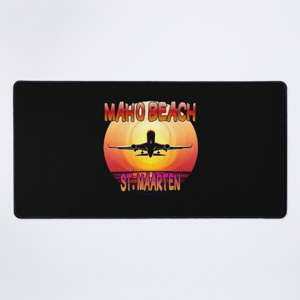Item preview, Airplane over Maho Beach St. Maarten sunset designed and sold by phys.