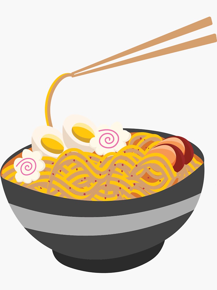 Thumbnail 3 of 3, Sticker, Ramen Noodles Sticker | Tonkatsu | Miso | Japanese Noodles | Delicious Broth designed and sold by jazzmoe2.