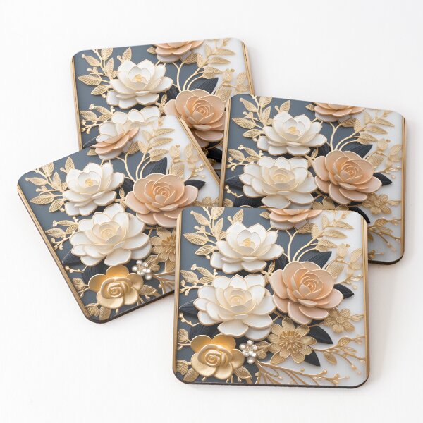 Item preview, Golden Blooms: Eternal Elegance designed and sold by ShadowSakura.