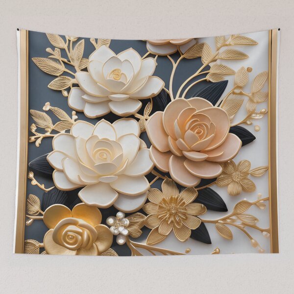 Item preview, Golden Blooms: Eternal Elegance designed and sold by ShadowSakura.