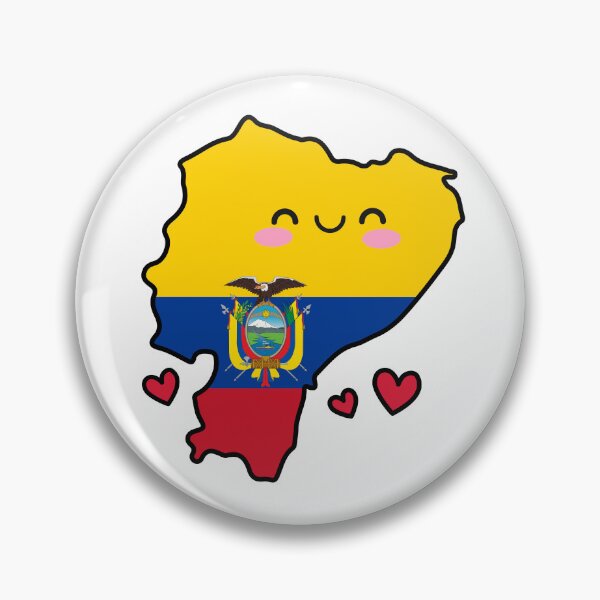 Item preview, Ecuador Flag Map Smile with Love designed and sold by pixelsparkzone.