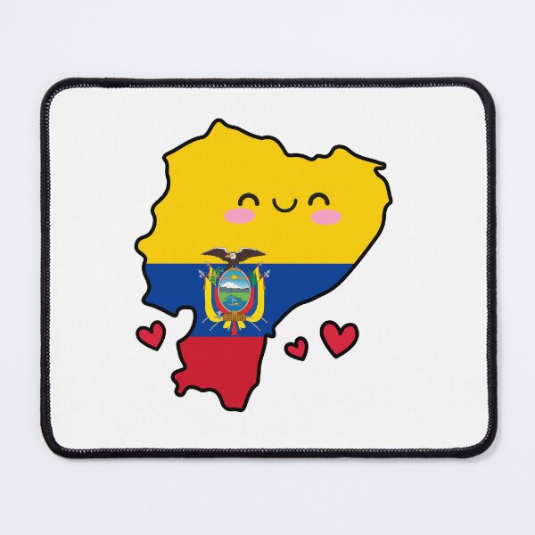 Item preview, Ecuador Flag Map Smile with Love designed and sold by pixelsparkzone.