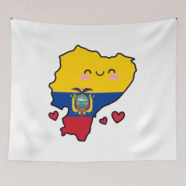 Item preview, Ecuador Flag Map Smile with Love designed and sold by pixelsparkzone.