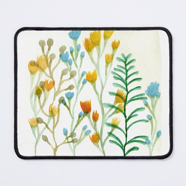 Item preview, Watercolor wildflowers in Blue and Yellow designed and sold by Kristensartspot.