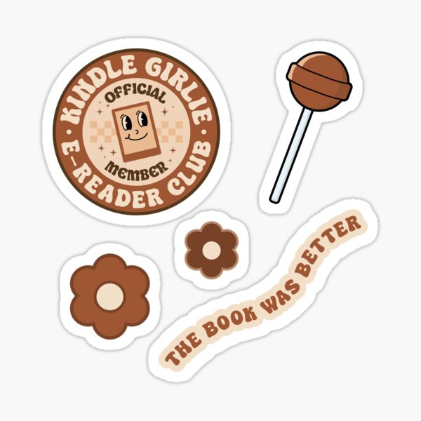 Artikel-Vorschau von Aufkleberpaket für den Kindle Girlie E-Reader Club – Pumpkin Spice Brown, designt und verkauft von VikiPet.