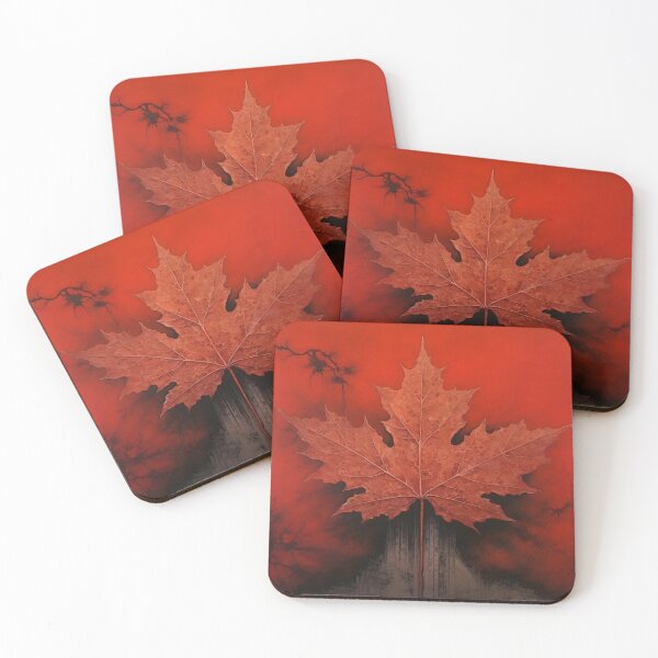 Item preview, Crimson Canadian Maple Leaf art print designed and sold by dcrc.