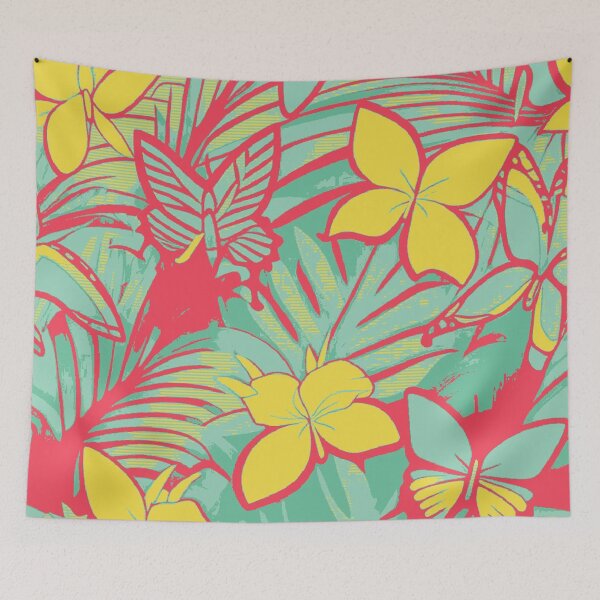 Item preview, FLOWERS AND BUTTERFLIES POSTER STYLE designed and sold by inarausch2023.