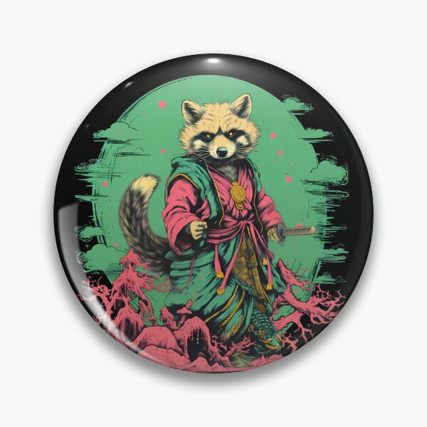 Item preview, Raccoon Dog Tanuki Samurai designed and sold by laika-et-al.
