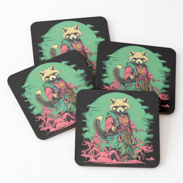 Item preview, Raccoon Dog Tanuki Samurai designed and sold by laika-et-al.