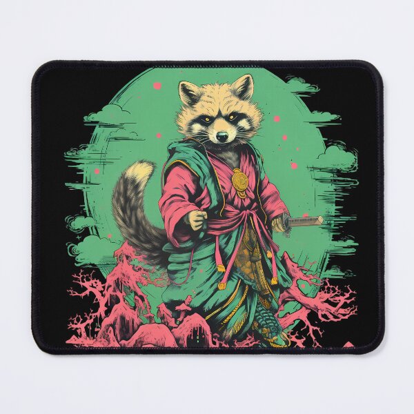 Item preview, Raccoon Dog Tanuki Samurai designed and sold by laika-et-al.