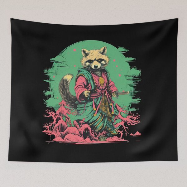 Item preview, Raccoon Dog Tanuki Samurai designed and sold by laika-et-al.