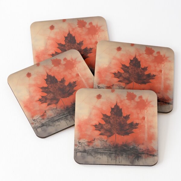 Item preview, crimson canadian maple leaf art print designed and sold by dcrc.