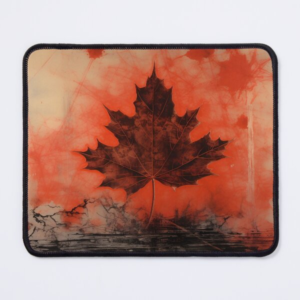 Item preview, crimson canadian maple leaf art print designed and sold by dcrc.
