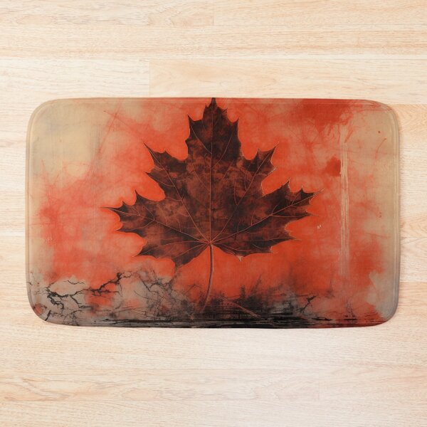 Item preview, crimson canadian maple leaf art print designed and sold by dcrc.