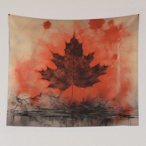 Item preview, crimson canadian maple leaf art print designed and sold by dcrc.
