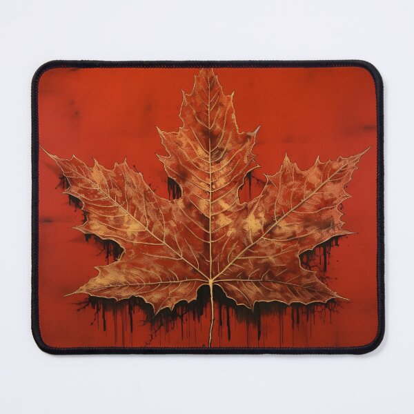 Item preview, crimson canadian maple leaf art print designed and sold by dcrc.