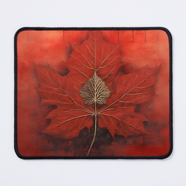 Item preview, crimson canadian maple leaf art print designed and sold by dcrc.