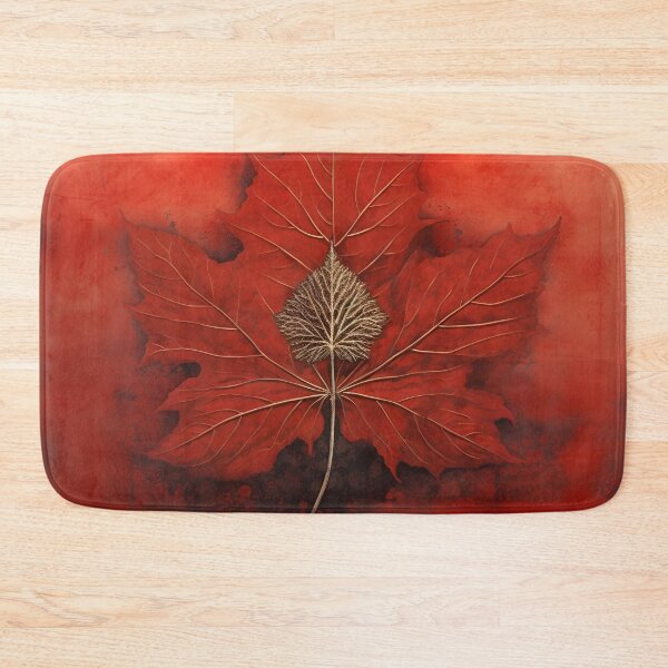 Item preview, crimson canadian maple leaf art print designed and sold by dcrc.