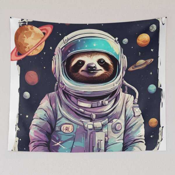 Item preview, Sloth Astronaut/A Cosmic Adventure designed and sold by Hubert  GrafikaExpressArtistry.