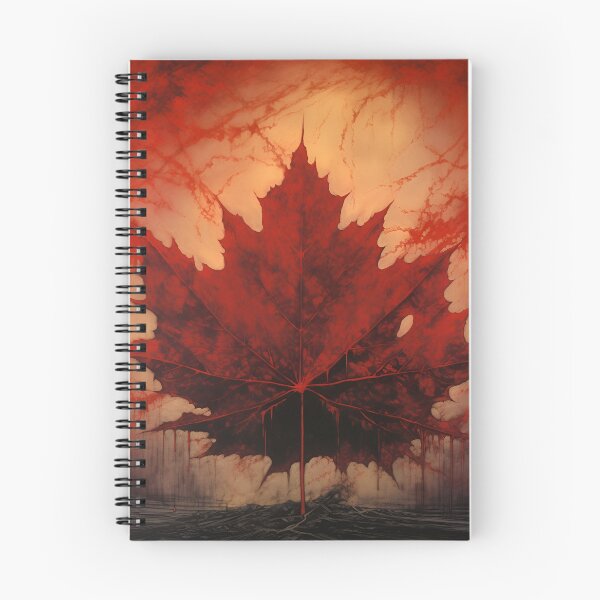 Item preview, crimson canadian maple leaf art print designed and sold by dcrc.
