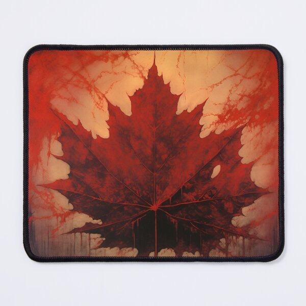 Item preview, crimson canadian maple leaf art print designed and sold by dcrc.