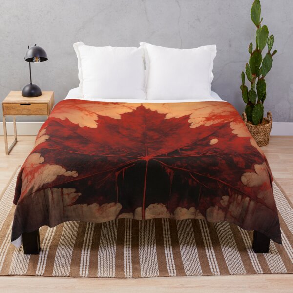 Item preview, crimson canadian maple leaf art print designed and sold by dcrc.
