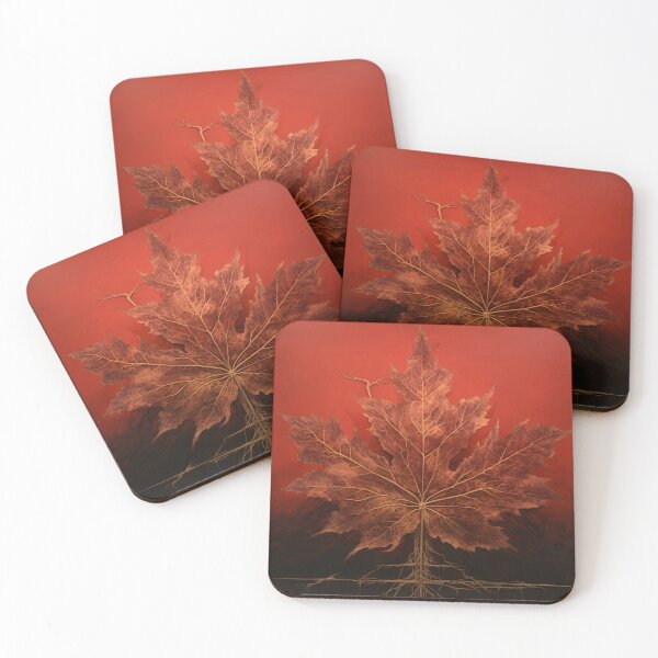 Item preview, crimson canadian maple leaf art print designed and sold by dcrc.