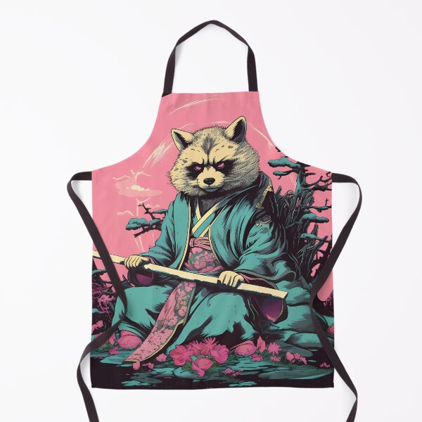 Item preview, Raccoon Dog Tanuki Ninja with Hanbō designed and sold by laika-et-al.