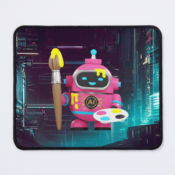Item preview, robot creating art designed and sold by AiArtCreations1.