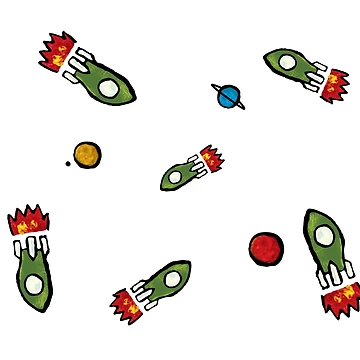 Artwork thumbnail, Space Rockets Exploring The Cosmos by creativevoid