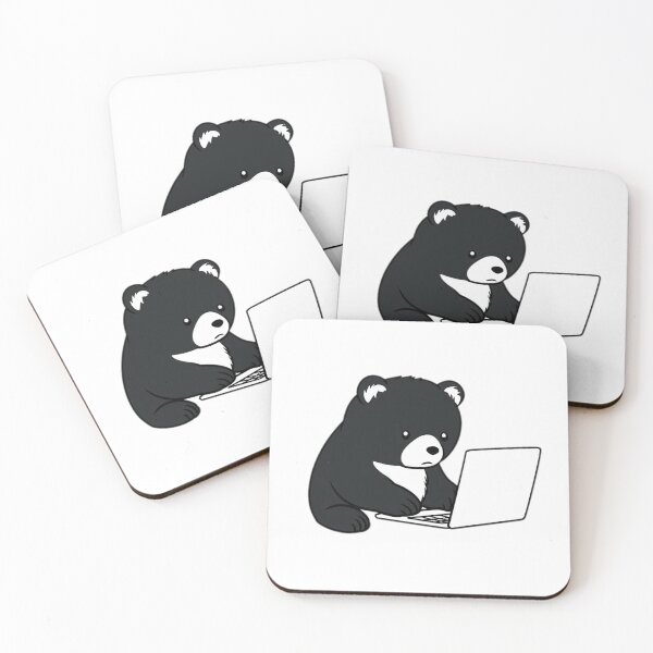 Item preview, Bear working on laptop designed and sold by PawelNature.