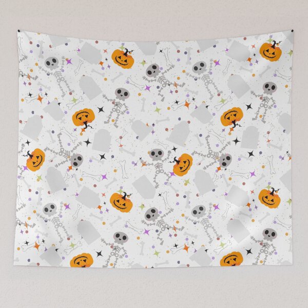 Item preview, HALLOWEEN CHEER EDITION Cute Skeletons Collection designed and sold by Pixels2Patterns.
