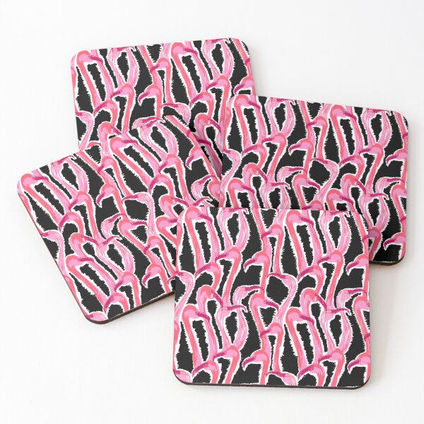 Item preview,  Flamingo Party Black   designed and sold by Fabricatemyart.