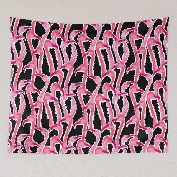 Item preview,  Flamingo Party Black   designed and sold by Fabricatemyart.