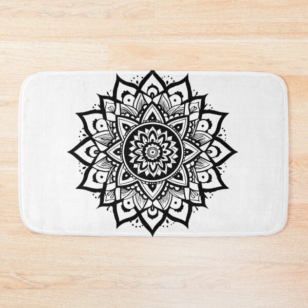 Item preview, Mandala , Boho mandala in monochrome black  designed and sold by MartynGrey.