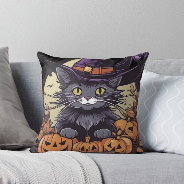 Item preview, Purrfectly Spooky Feline Frolic in Pumpkin Patch designed and sold by LuizSilva1983.