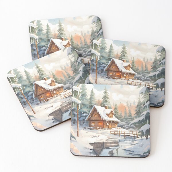 Item preview, Watercolor Whispers: A Winter Cabin in the Woods designed and sold by Shirtastically.