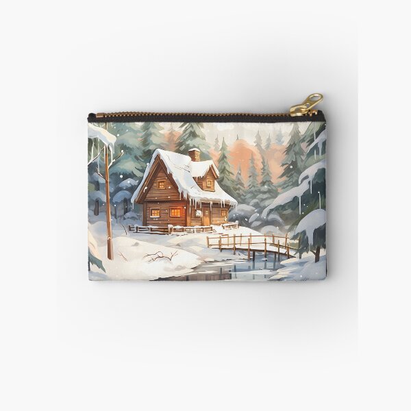 Item preview, Watercolor Whispers: A Winter Cabin in the Woods designed and sold by Shirtastically.