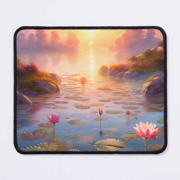 Item preview, Lotus at Dawn: A Watercolor Sunrise designed and sold by Shirtastically.