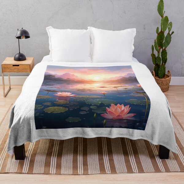 Item preview, Morning Serenity: A Lotus Pond in Watercolor designed and sold by Shirtastically.