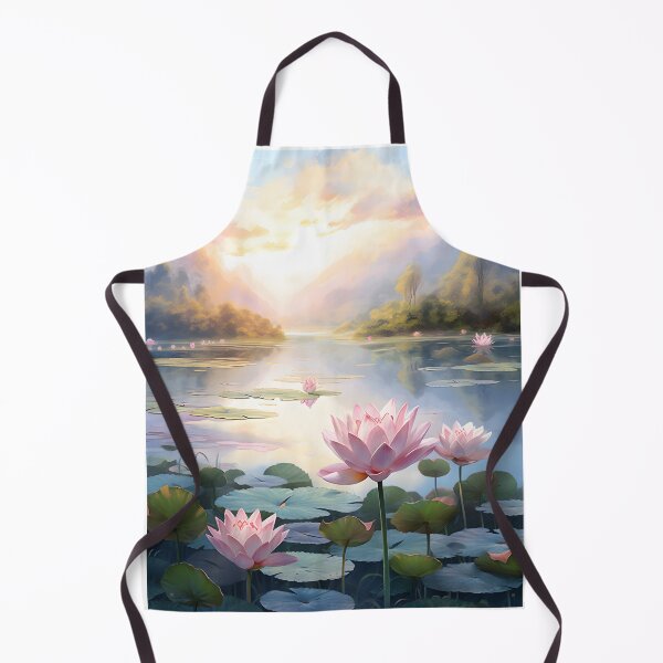 Item preview, Sunrise Sanctuary: A Lotus Pond in Watercolor designed and sold by Shirtastically.