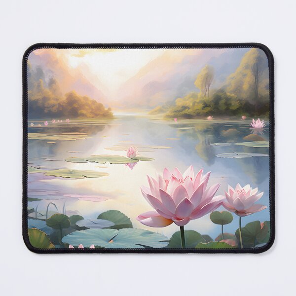 Item preview, Sunrise Sanctuary: A Lotus Pond in Watercolor designed and sold by Shirtastically.