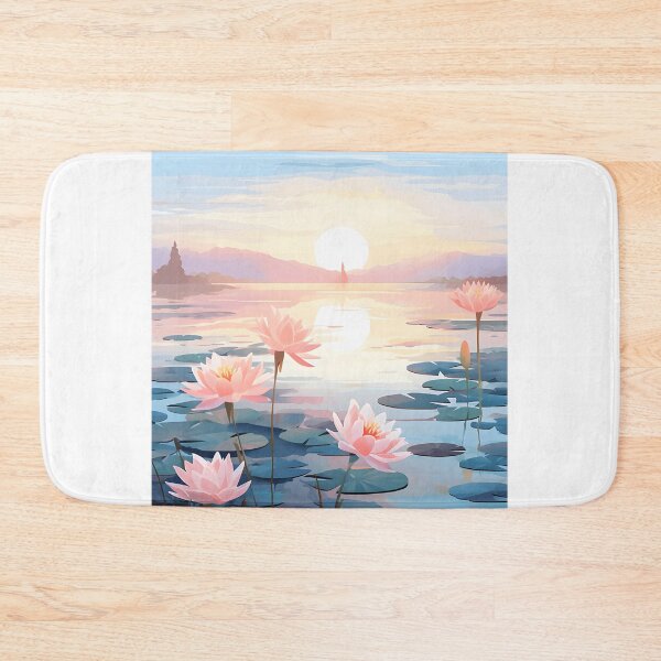 Item preview, Watercolor Whispers: A Lotus Pond at Sunrise designed and sold by Shirtastically.