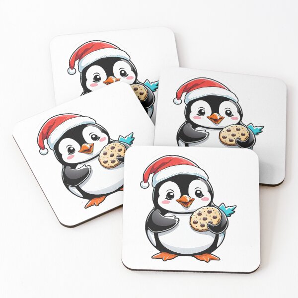 Item preview, Christmas Penguin with a Cookie designed and sold by StickyFizzStore.