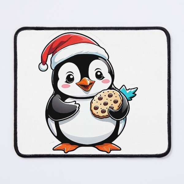 Item preview, Christmas Penguin with a Cookie designed and sold by StickyFizzStore.